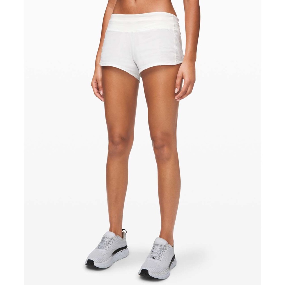 Lululemon Perfect Condition White Speed Shorts!!